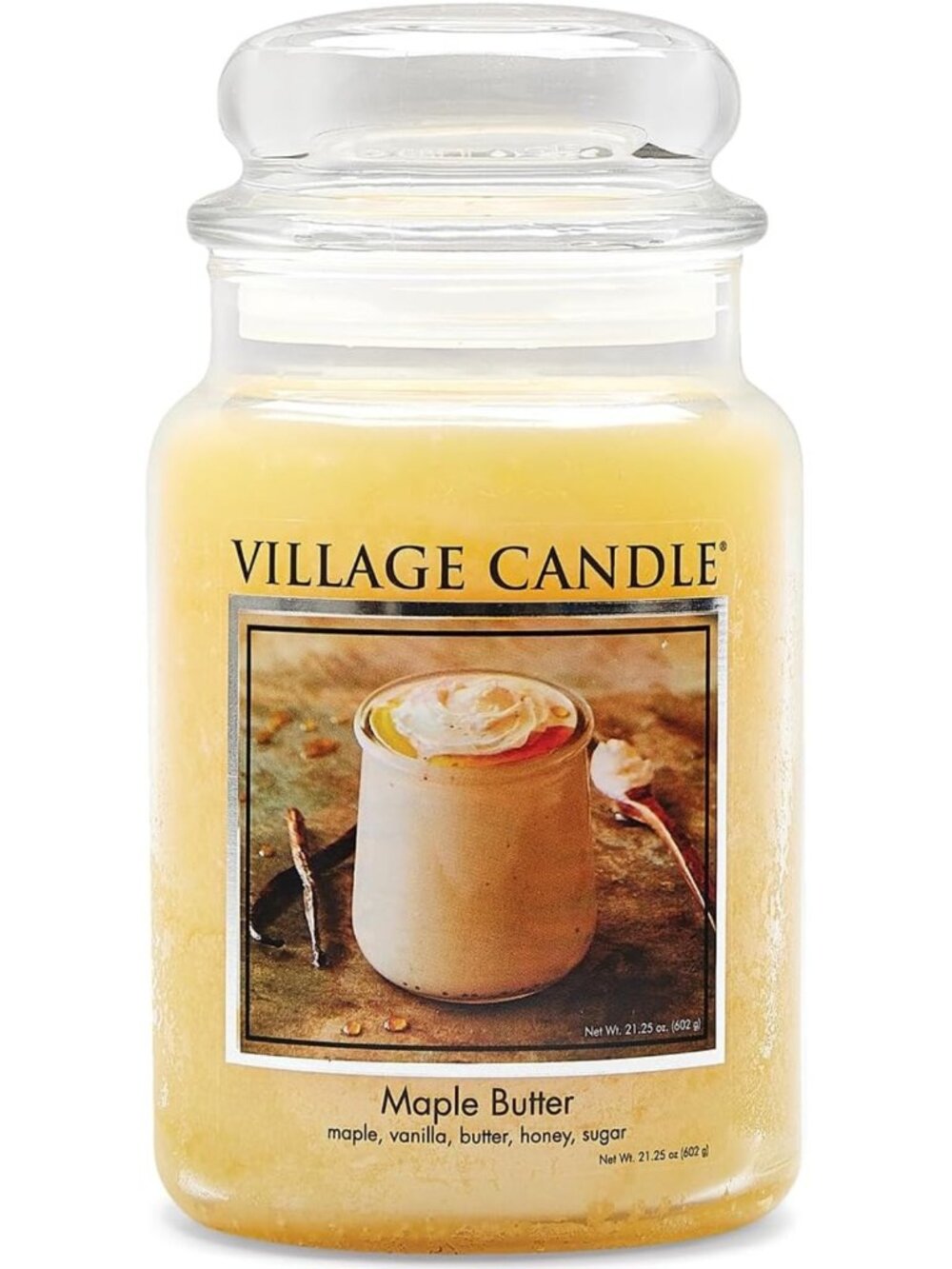 Cozy Maple Butter Scented Candle in Large Glass Jar - 21.25 oz, Perfect for Home